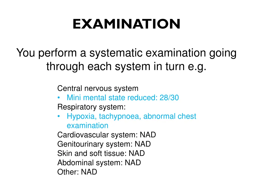 examination