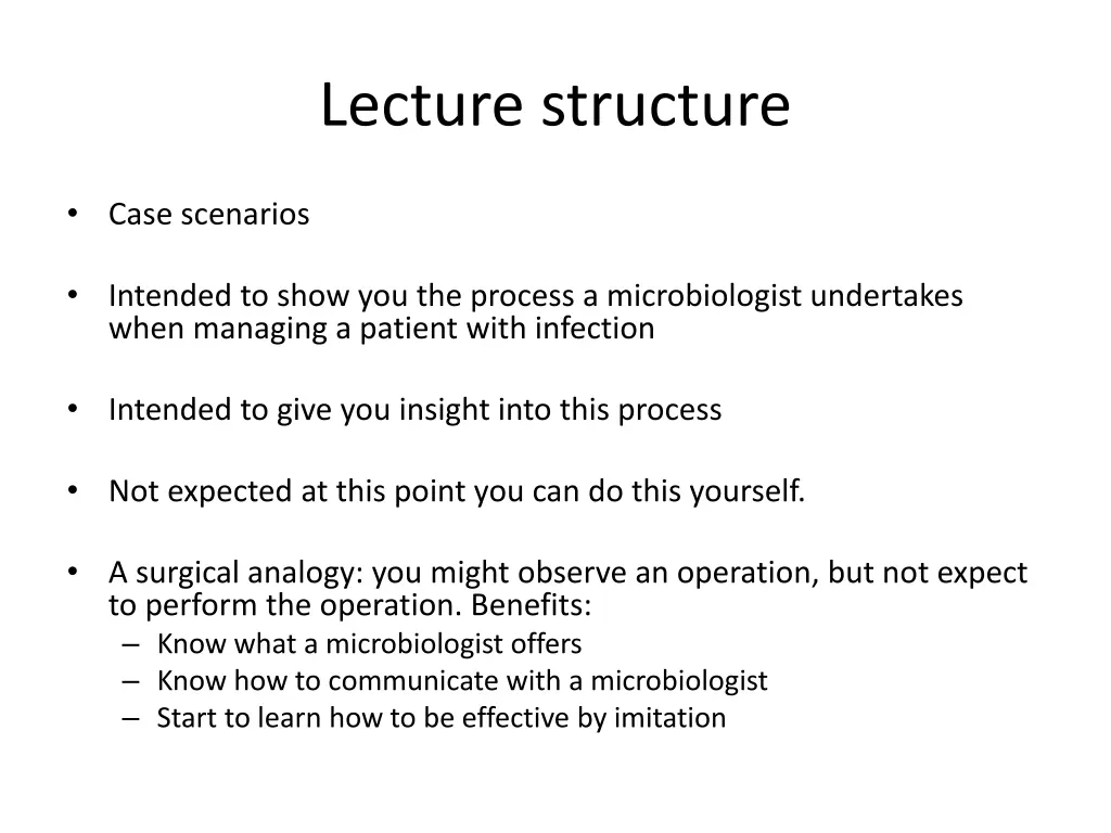 lecture structure