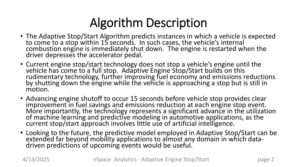algorithm description algorithm description