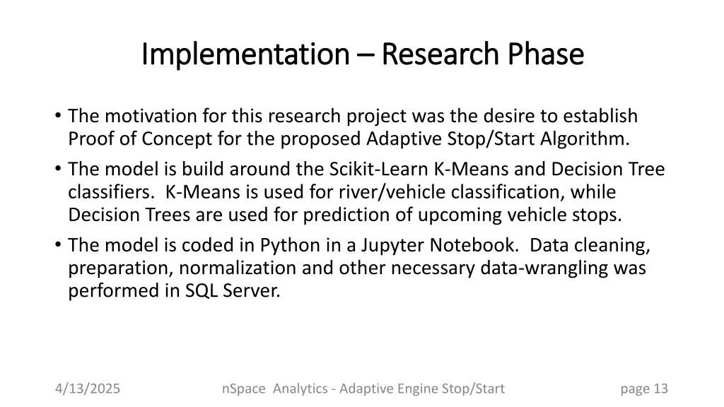implementation implementation research phase