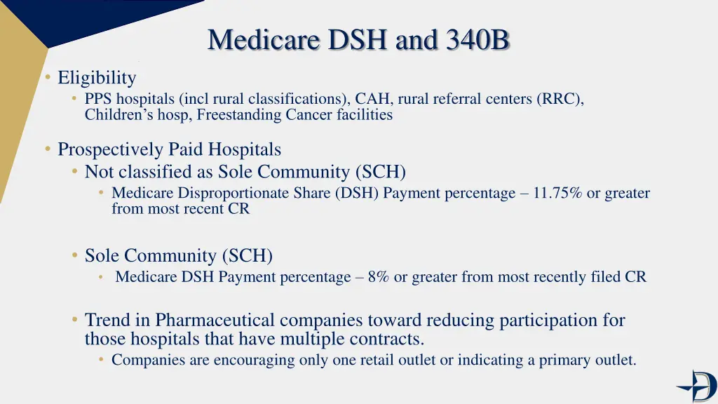 medicare dsh and 340b