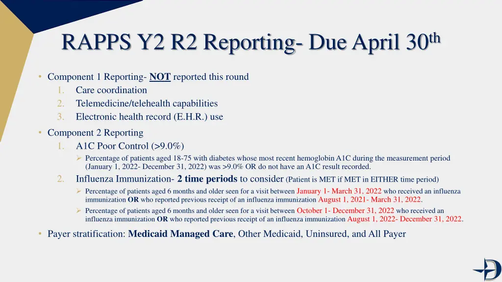 rapps y2 r2 reporting due april 30 th