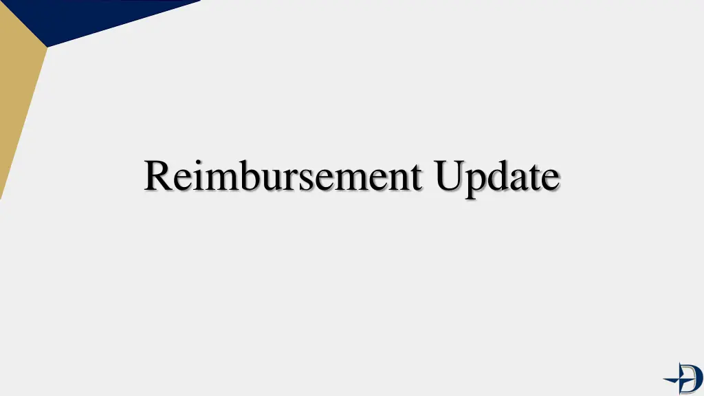 reimbursement update