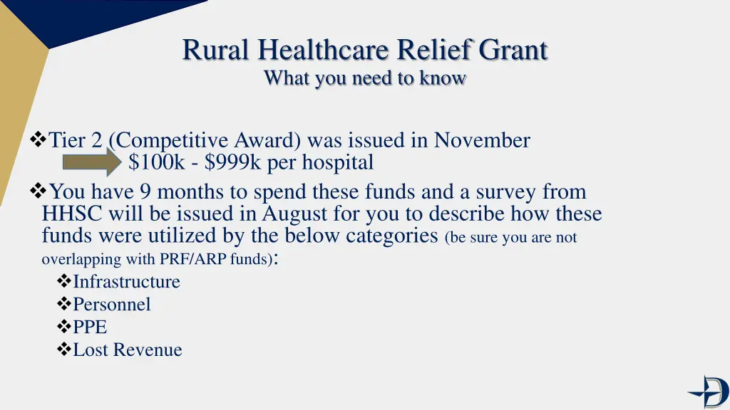 rural healthcare relief grant what you need