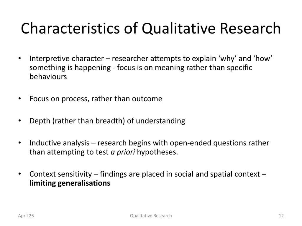 characteristics of qualitative research 1