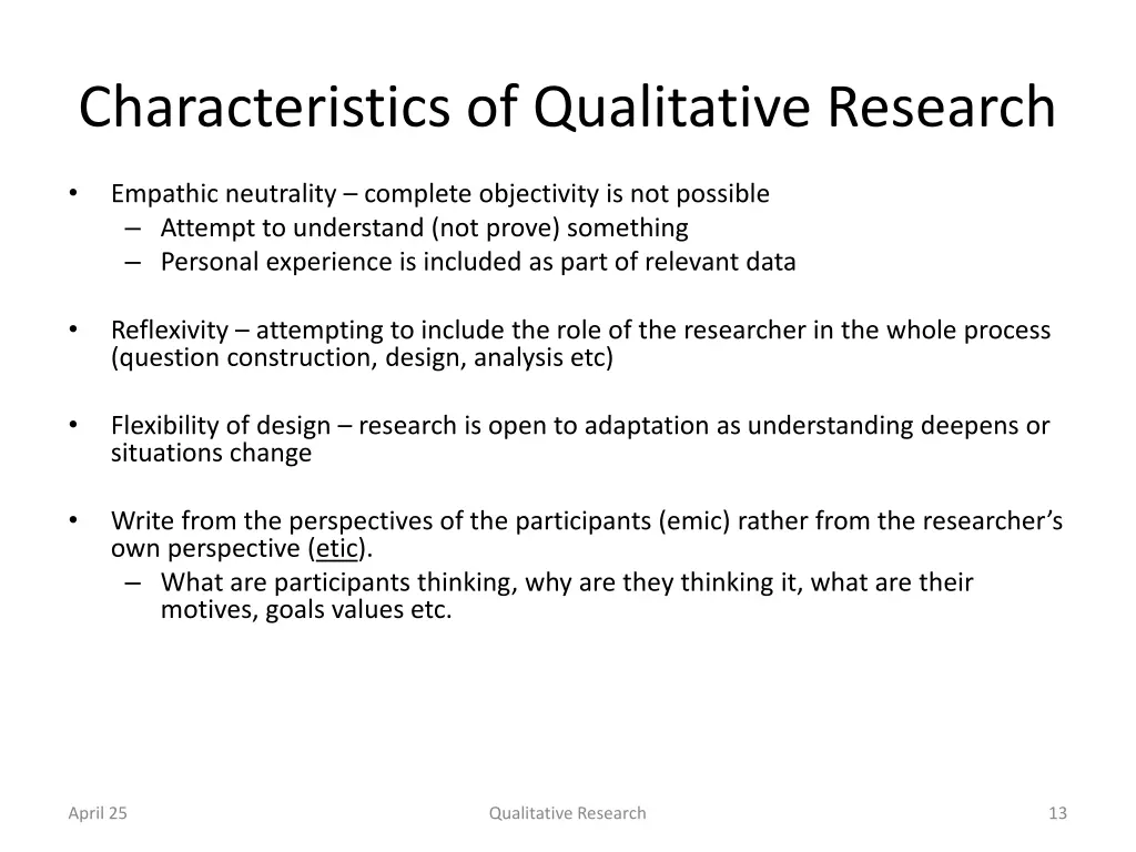 characteristics of qualitative research 2