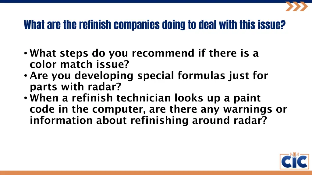 what are the refinish companies doing to deal