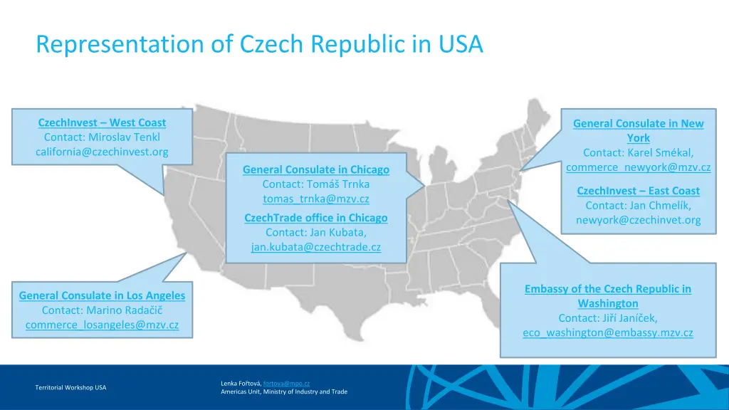 representation of czech republic in usa