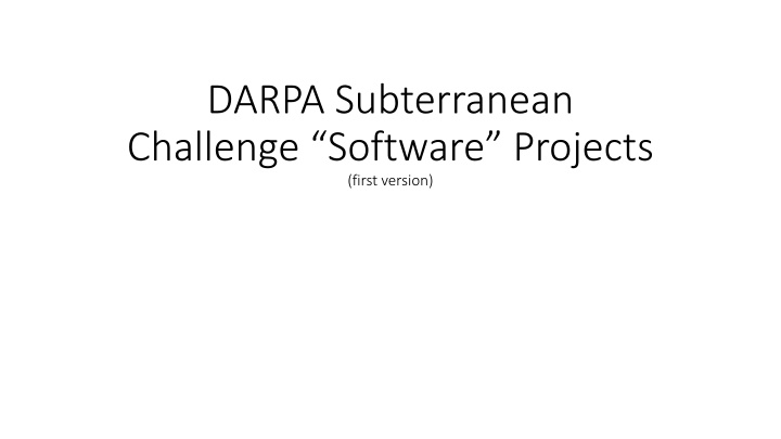 darpa subterranean challenge software projects