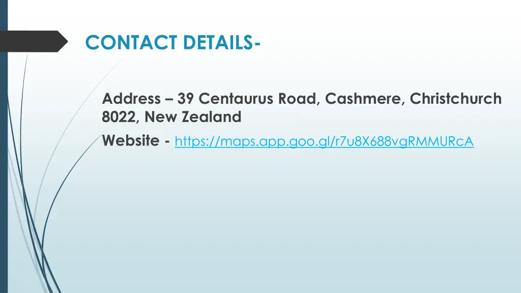 contact details