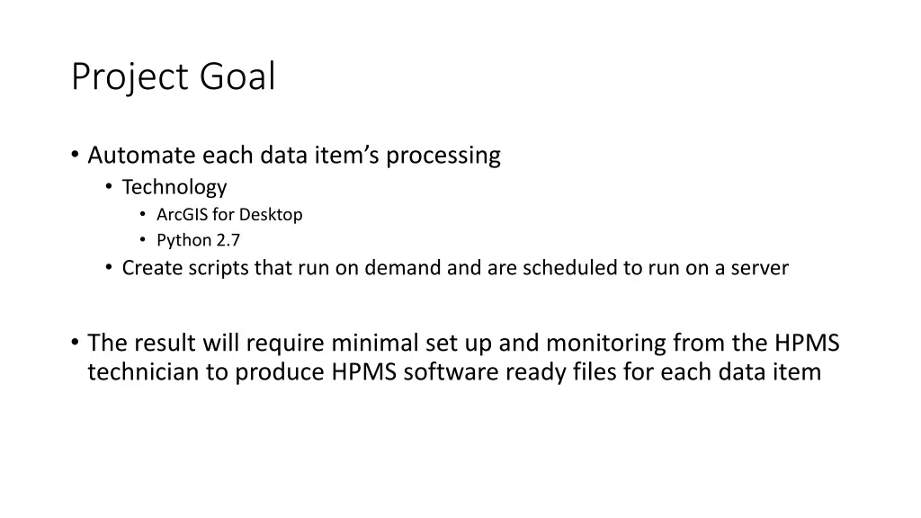 project goal