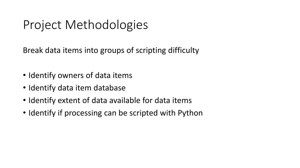 project methodologies