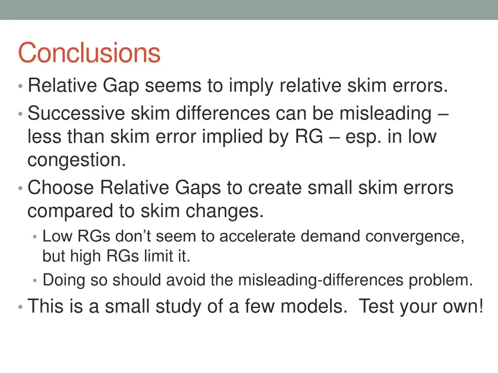 conclusions relative gap seems to imply relative