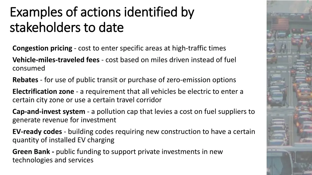 examples of actions identified by examples
