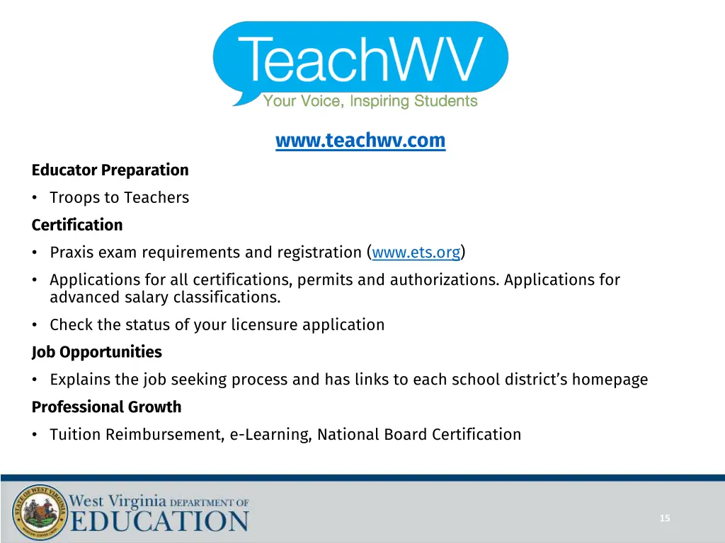 www teachwv com