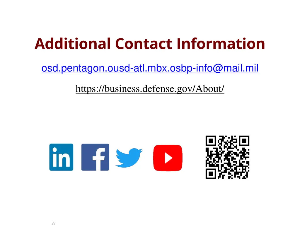 additional contact information
