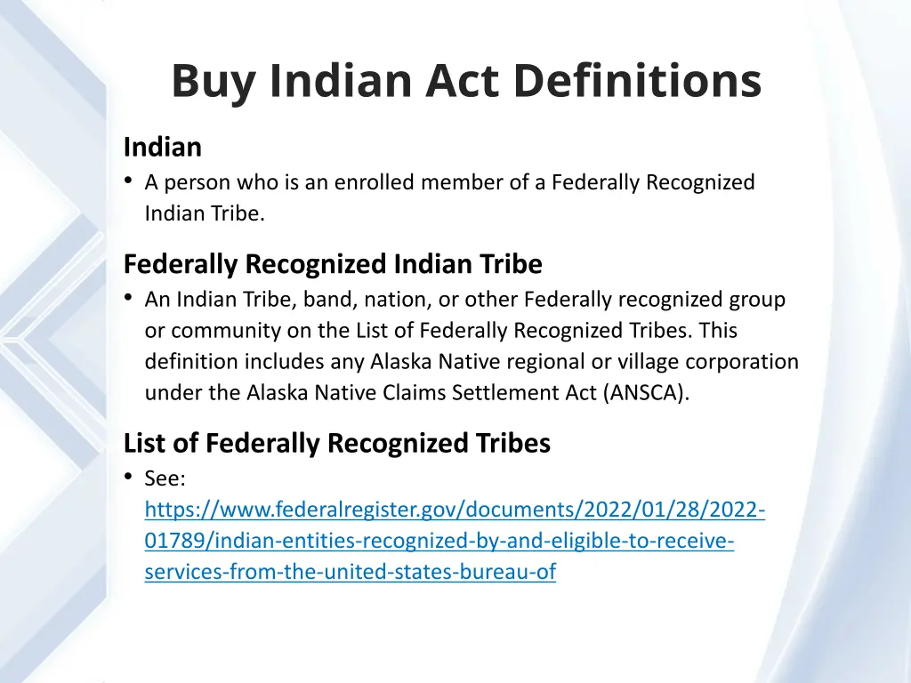 buy indian act definitions