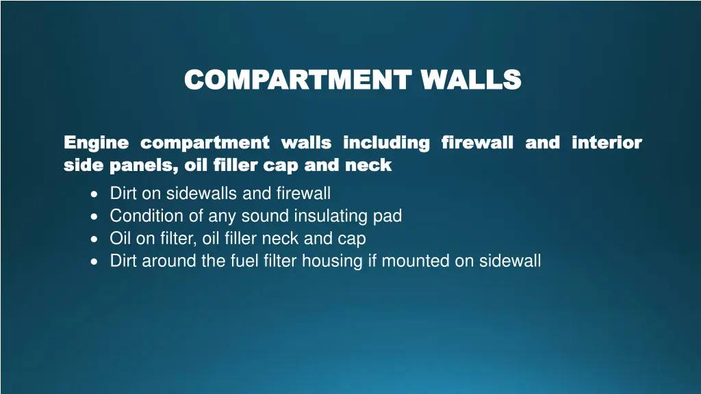 compartment walls compartment walls