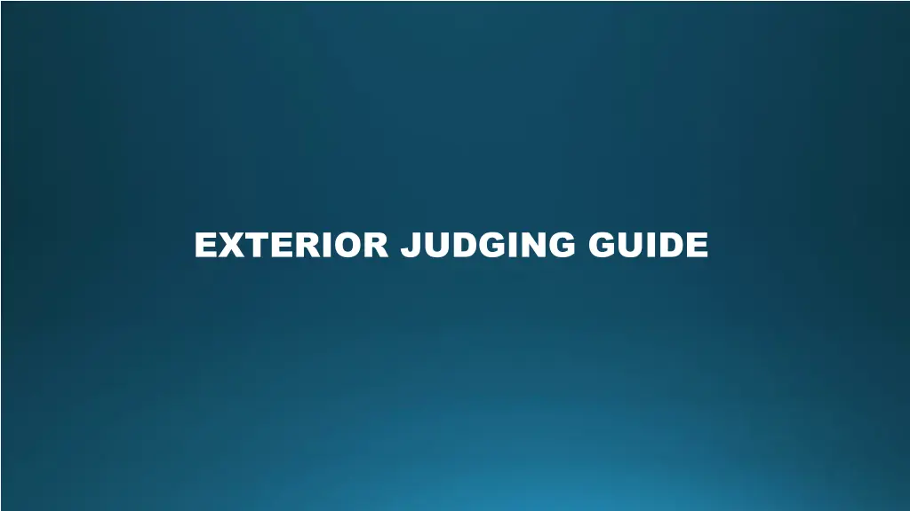 exterior judging guide