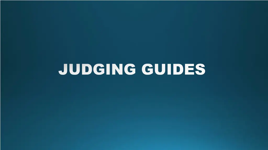 judging guides judging guides