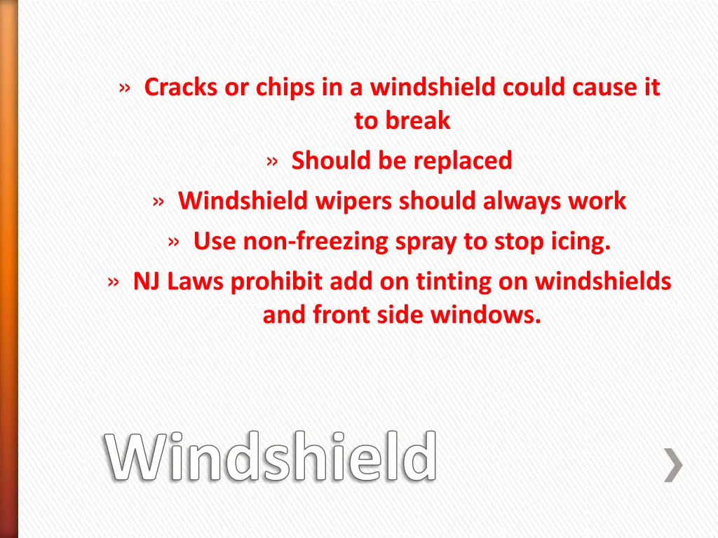 cracks or chips in a windshield could cause