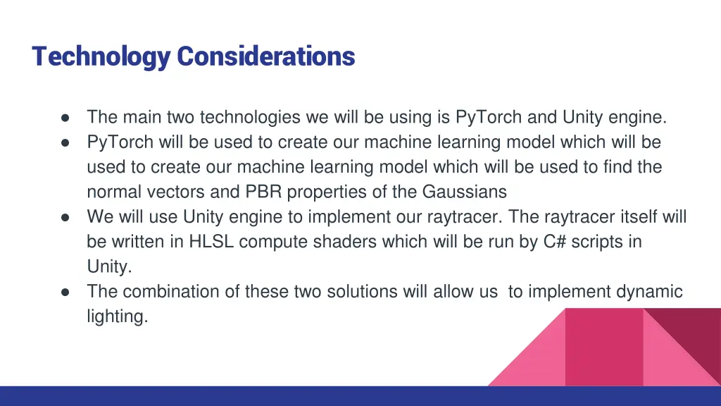 technology considerations