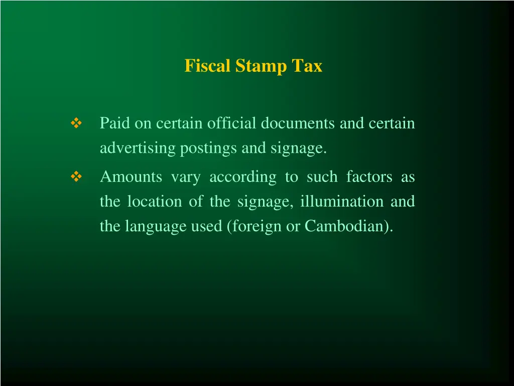 fiscal stamp tax