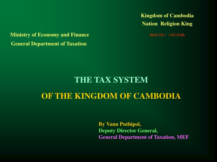 kingdom of cambodia nation religion king