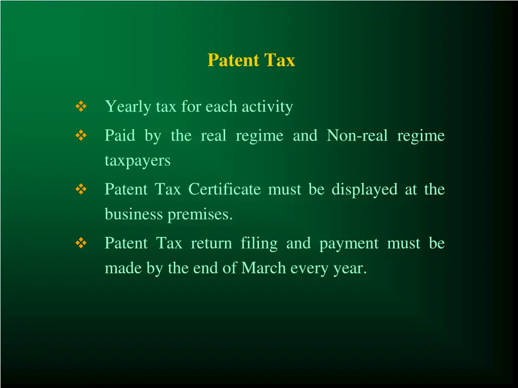 patent tax
