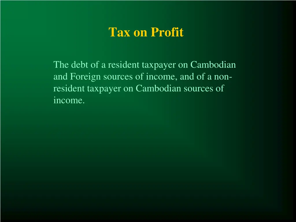 tax on profit