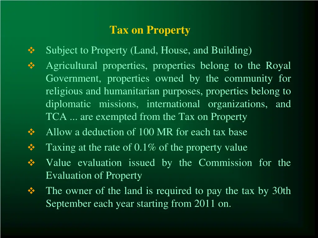 tax on property