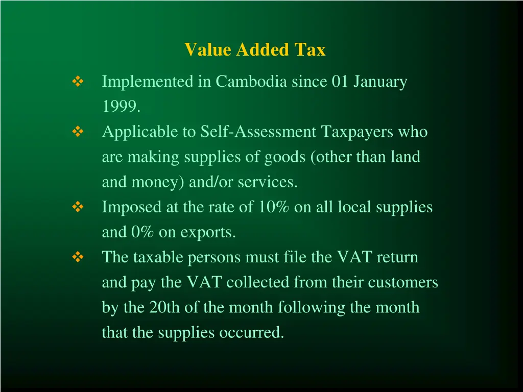 value added tax