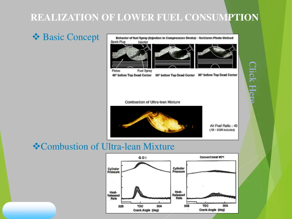 realization of lower fuel consumption