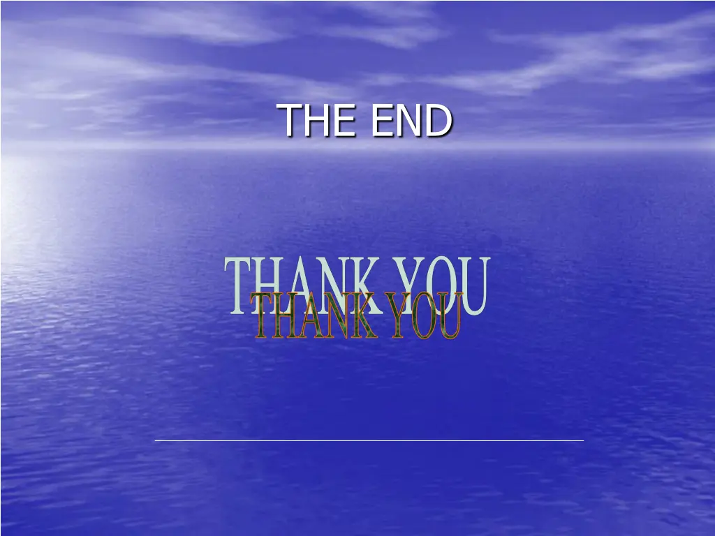 the end