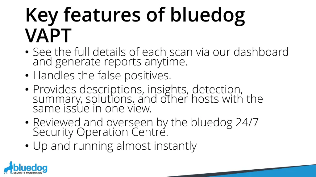 key features of bluedog vapt see the full details