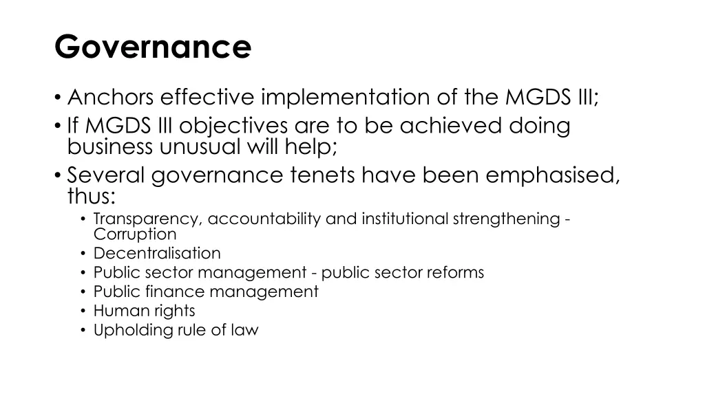 governance
