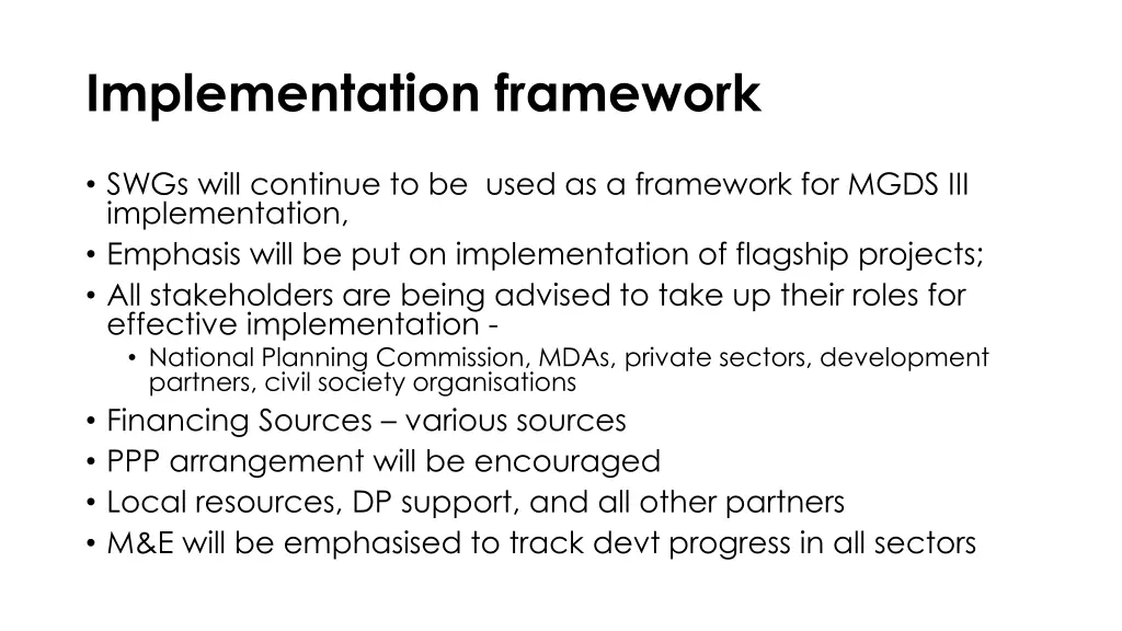 implementation framework