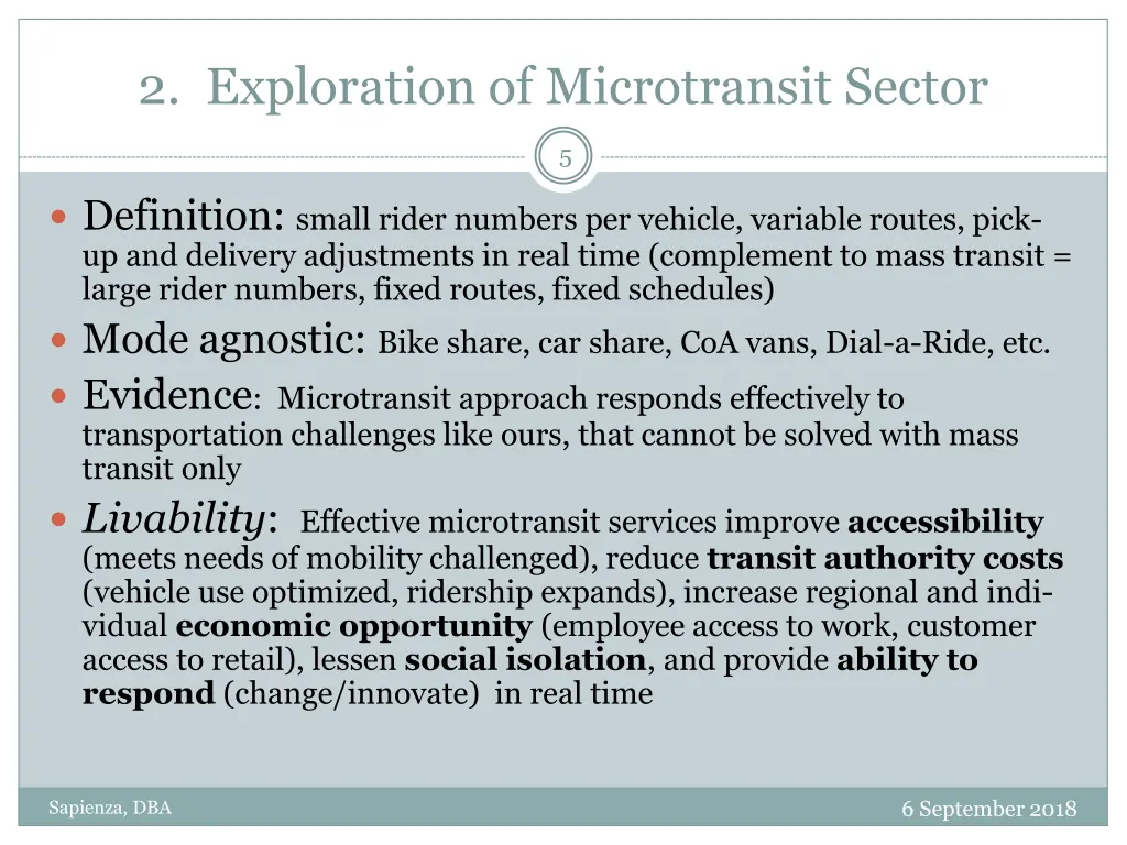 2 exploration of microtransit sector
