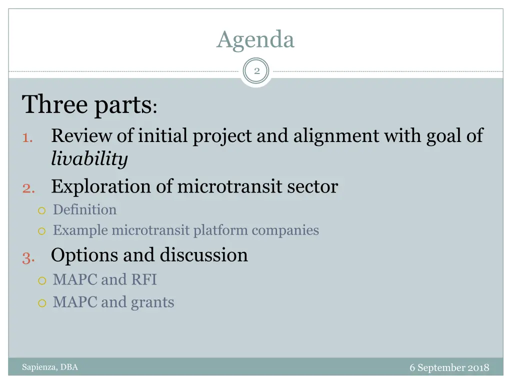 agenda