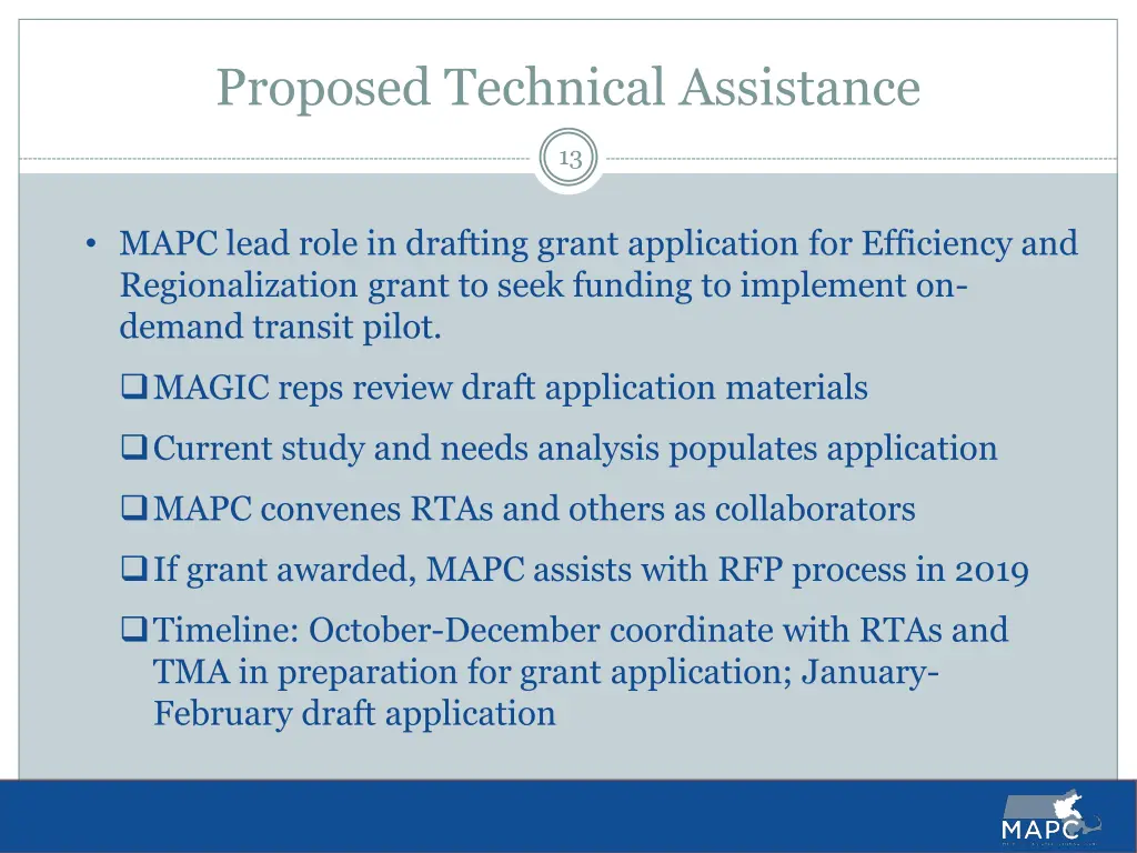 proposed technical assistance 1