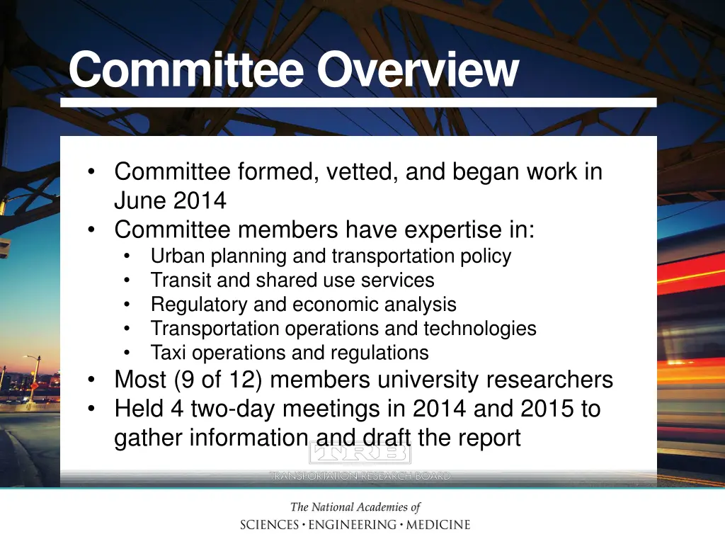 committee overview