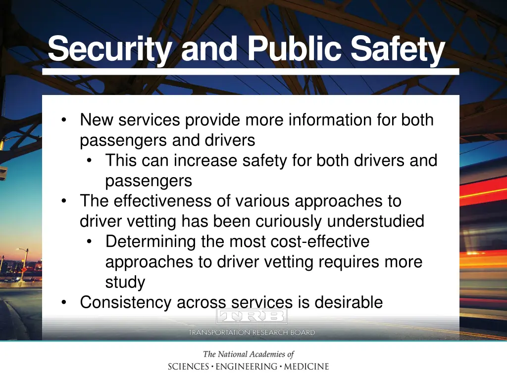 security and public safety