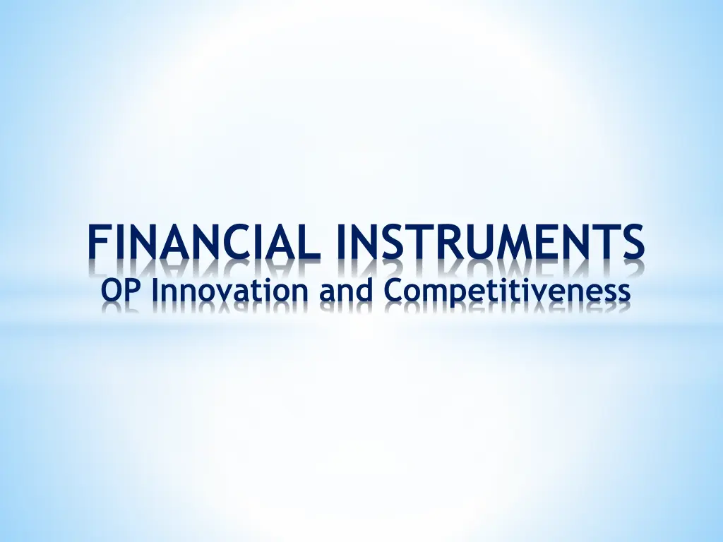 financial instruments op innovation