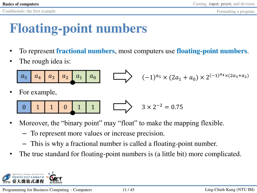casting input print and division 10
