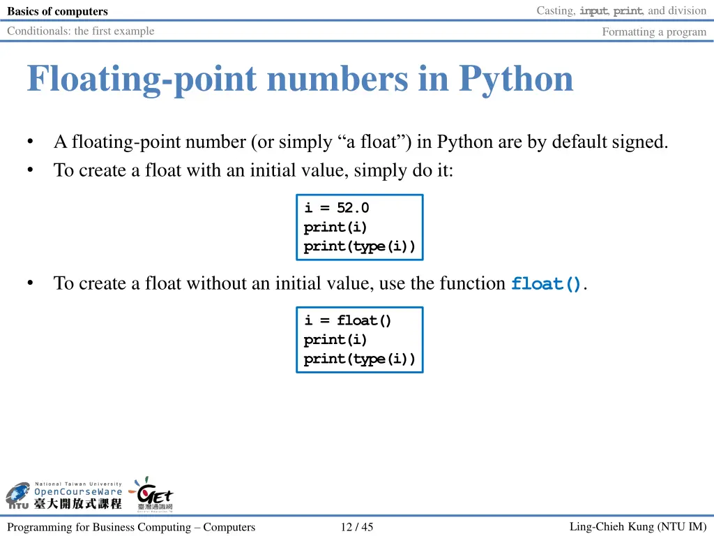 casting input print and division 11