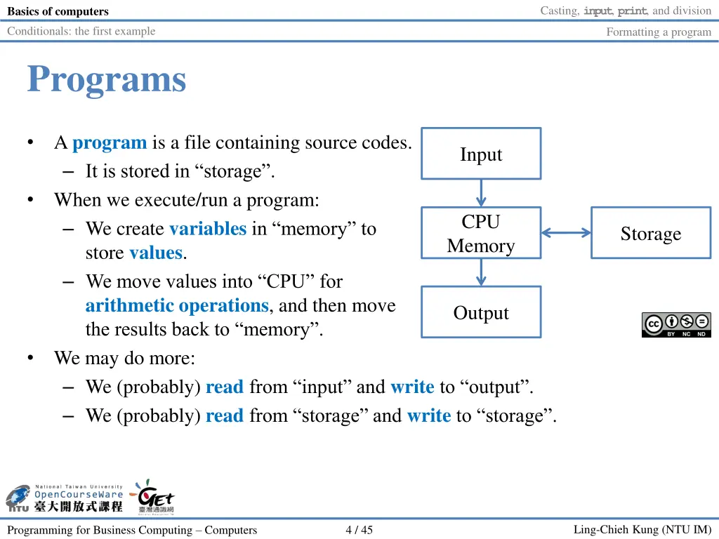 casting input print and division 3