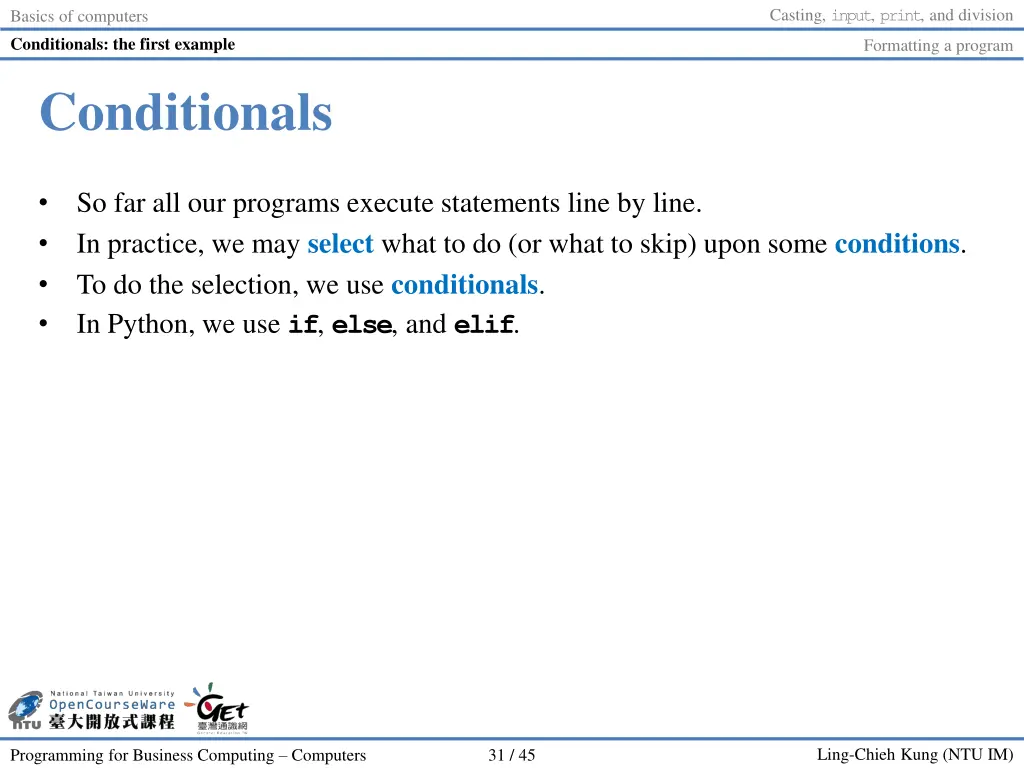 casting input print and division 30