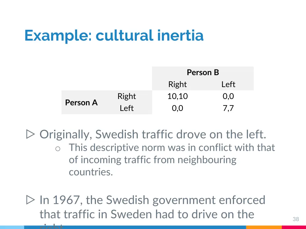 example cultural inertia