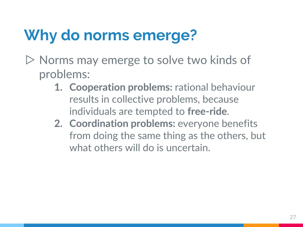 why do norms emerge 1