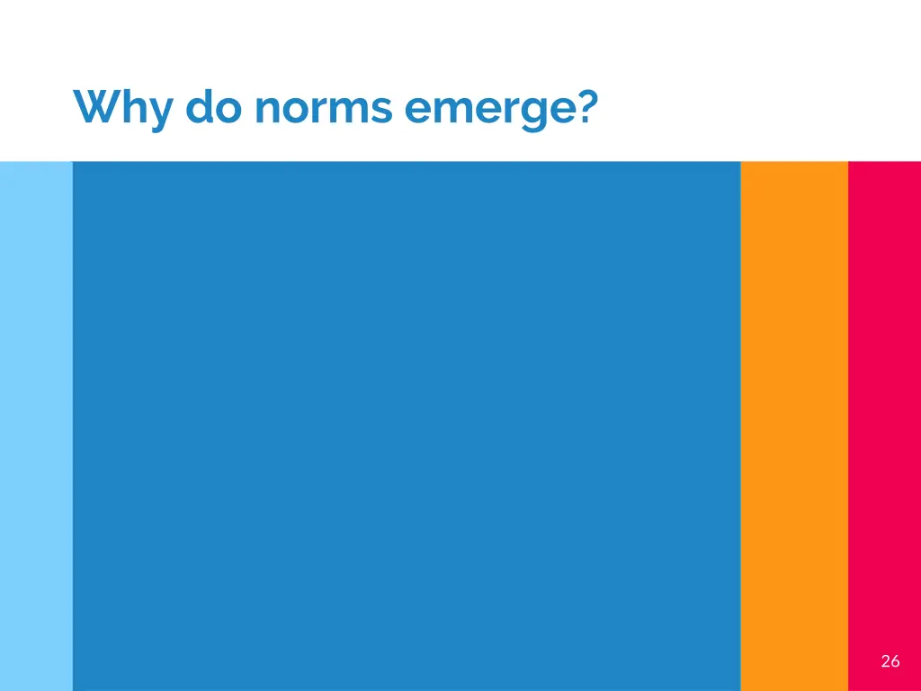 why do norms emerge